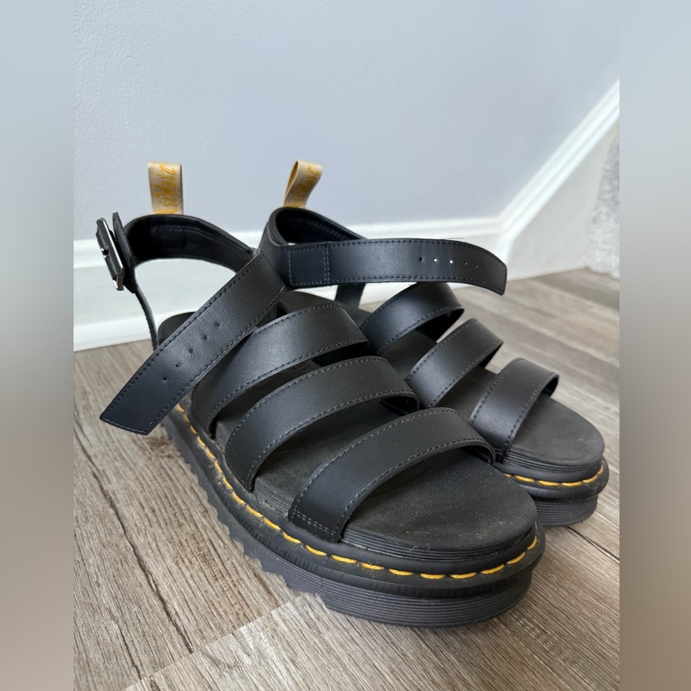 DR MARTEN VEGAN BLAIRE WOMEN'S FELIX GLADIATOR PLATFORM CHUNKY SANDALS SIZE 10 L - Picture 4 of 16